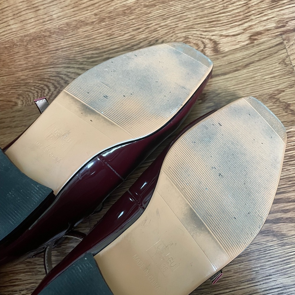 Burgundy Red Multi-Strap Mary Janes - Picture 4 of 4
